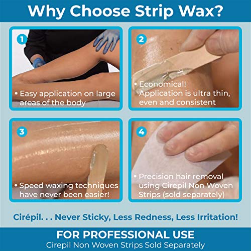Cirepil Cristal Ocean Soft Strip Wax 14.11oz / 400g - Hypoallergenic, Fragrance-Free