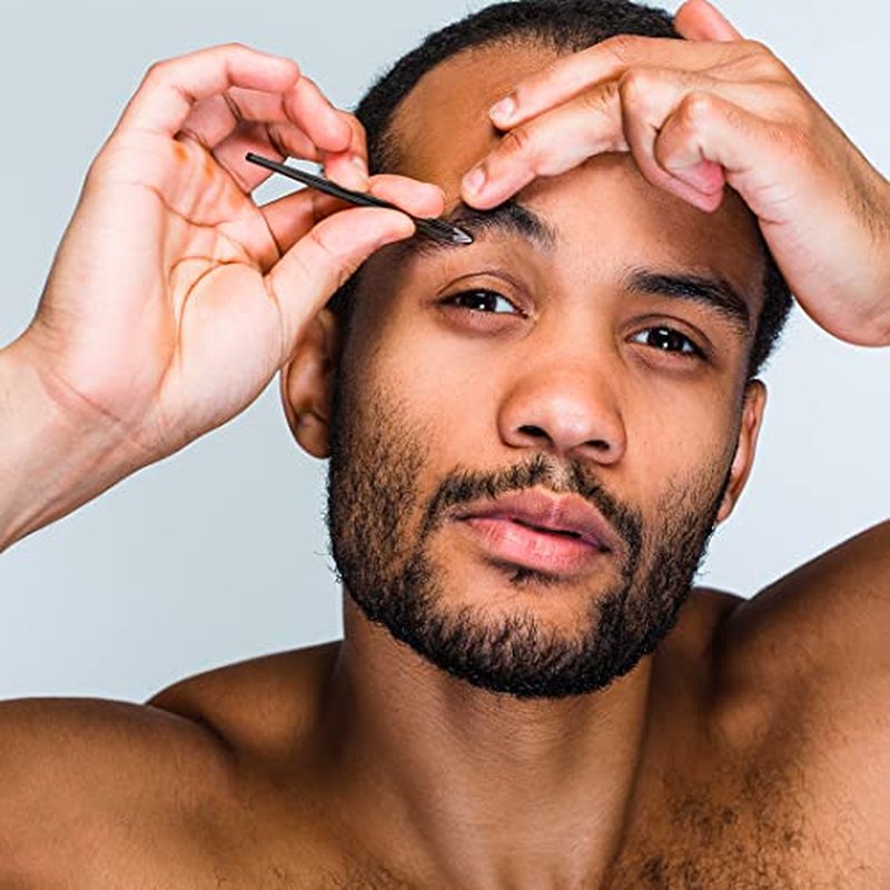 Gentlehomme - Tweezers - Men¡¯s Beard, Eyebrow & Facial Hair Tweezers - Shape Eyebrows & Clean Up Your Beard - Designed to Grasp Thick, Coarse Hair - Precise Straight Flat Tip - Stainless Steel -1 Pack