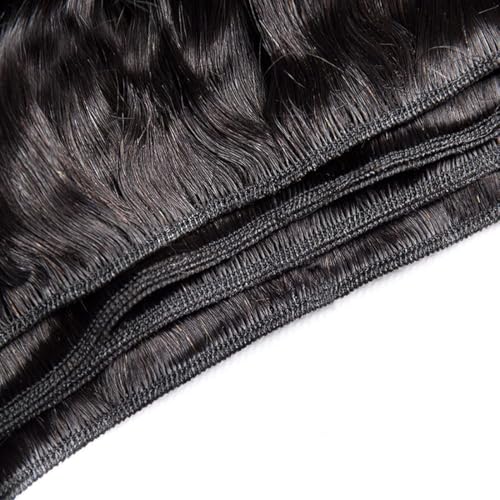 Kameinike 3pcs Natural Black Water Human Hair Bundles 8-14 Inch #1B