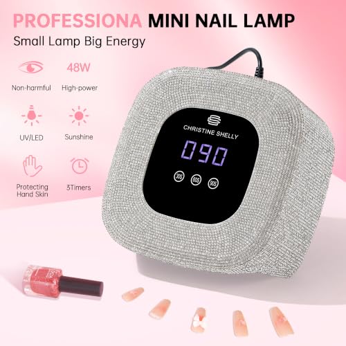 Mini UV LED Nail Lamp for Gel Polish - White Diamond - 48W