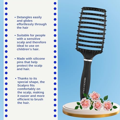 Detangling & Smoothing Hair Brush - Soft Touch, Heat-Style Friendly