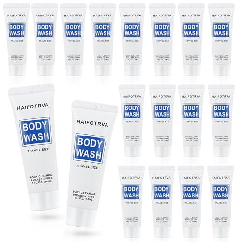 Travel Size Body Wash 30ml (1oz) 10 Pack - Portable Mini Shower Gel Bulk