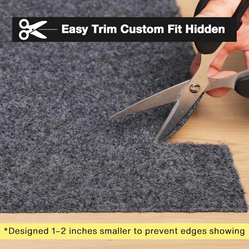 Non-Slip Rug Pad 5x7 1/8" Thick Waterproof Felt Underlay for Hardwood Floors