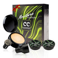 Mushroom Head Air Cushion CC Cream Gift Set for Women - Newly Upgraded Tattoo Cover up Makeup Foundation with 2 Refills, Holiday Gift BB Cream Waterproof for Mature Skin Types (Medium, 20g*3)