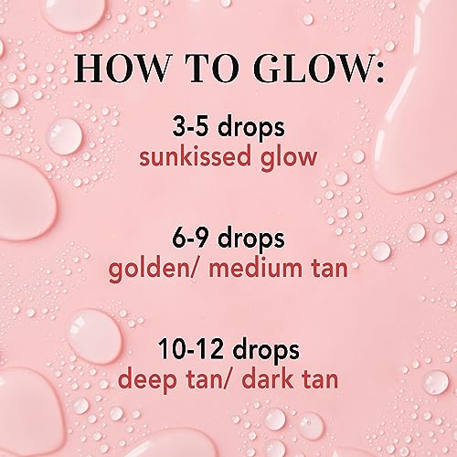 Self Tanning Drops & Kabuki Face Brush - Made with Natural and Organic Ingredients, Dark Face Tanning Drops to Add to Lotion, Moisturizing Bronzing Drops for Face & Body, Toxin Free Face Tanner