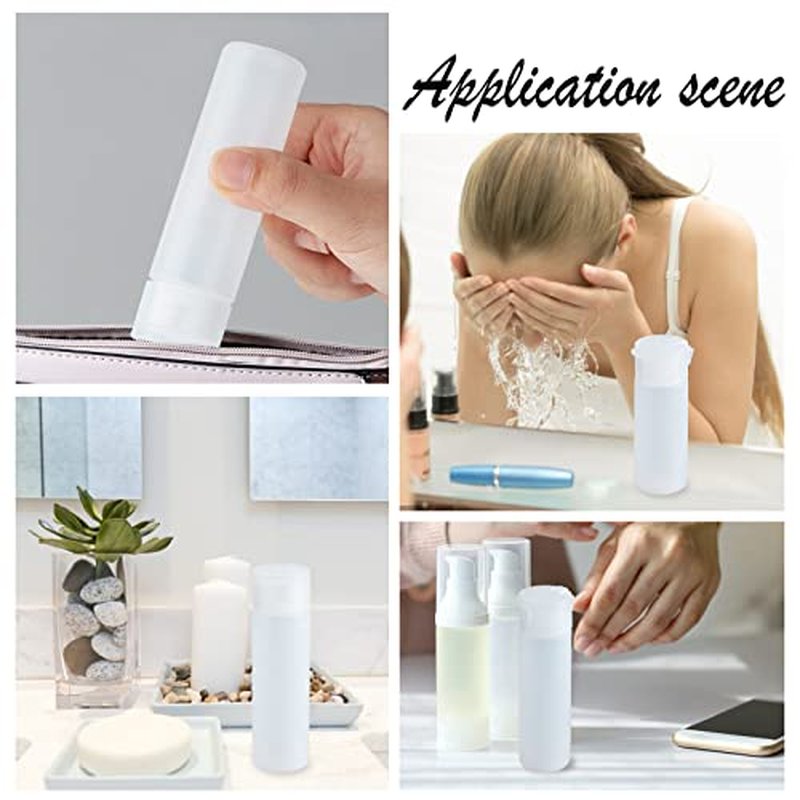 BENECREAT 8 Pack 50ml 1.7oz Clear Squeezable Plastic Sample Flip Cap Bottle Refillable Travel Containers for Makeup Cosmetic Toiletries Liquid
