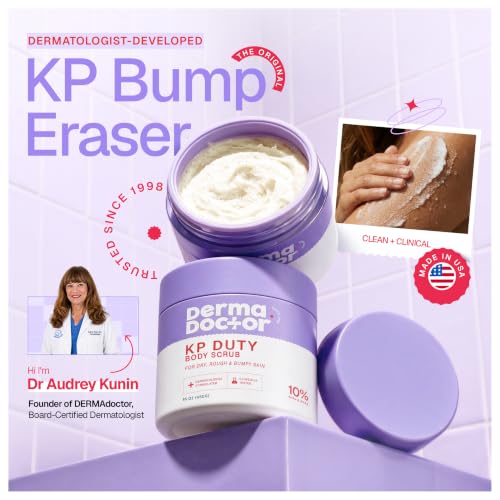 DERMAdoctor KP Bump Eraser Body Scrub 16oz Unscented - Exfoliates Keratosis Pilaris