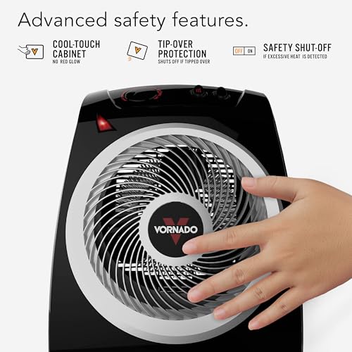 Vornado VH10 (2026) Space Heater with Adjustable Thermostat - Quiet Black