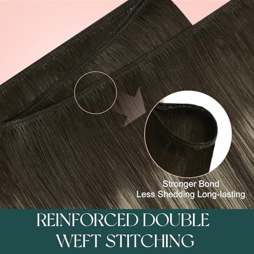 Balayage Human Hair Weft Extensions 14 Inch - Soft & Natural, Easyouth