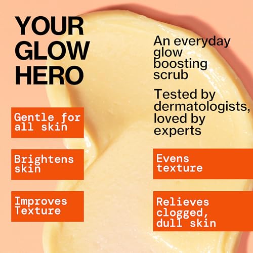 Pacifica Glow Baby Exfoliating Face Scrub, Brightening Enzyme Facial Cleanser w/ Vitamin C & Glycolic Acid for Radiant Smooth Skin, Unclogs Pores & Removes Dead Skin, Microbead-Free Vegan (4 fl oz)