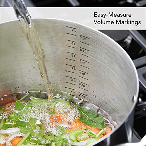 KitchenAid 8-Quart Stainless Steel 3-Ply Stock Pot with Lid – Silver