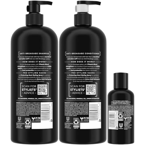 Anti-Breakage Shampoo & Conditioner Set with Keratin Mask for Damaged Hair