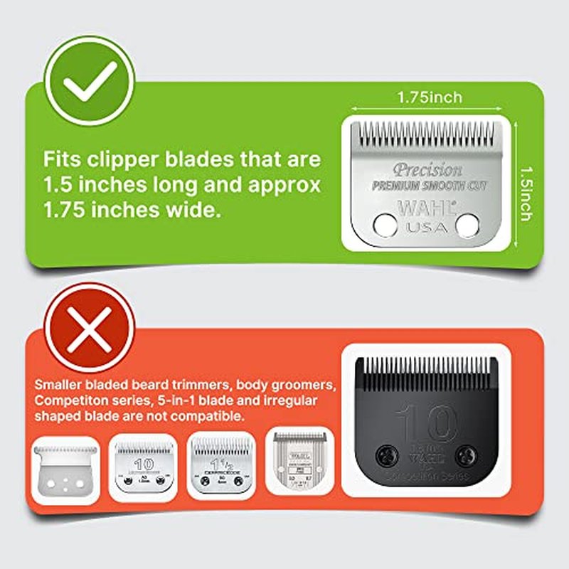 Clipper Guards for Wahl 10 12 14 16 18 20 Hair Clipper Guards 6pcs Extra Long Clipper Guard Attachments 2.5 Inch Clipper Guides Multiple Sizes Universal 2.5", 2.25", 2", 1.75", 1.5", 1.25" (Dark Gray)