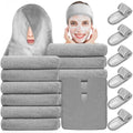 18PCS U-Shaped Microfiber Facial Towels for Estheticians & Spa, Grey