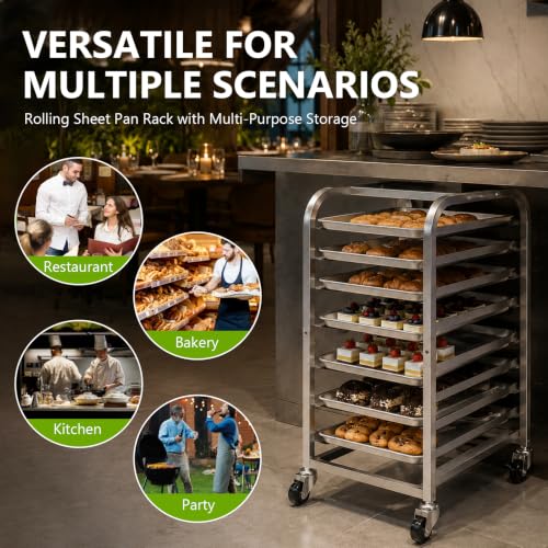 10-Tier Sheet Pan Rack with Wheels for Baking & Craft Use - Homelio Variation 10