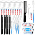 50 Sets Disposable Toothbrush Floss Comb Kits Personal Care Hygiene Pack - Newtay