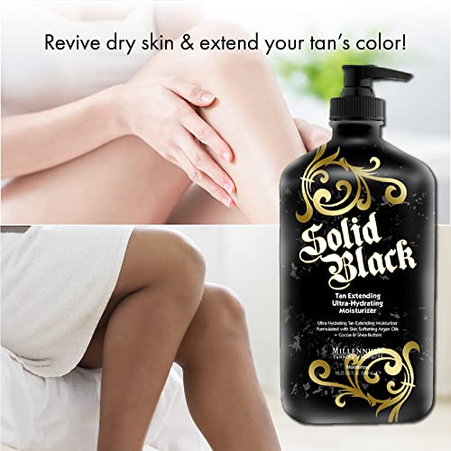 Tanning Lotion with Argan Oil - Solid Black Tan Extender 18.25 fl oz