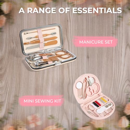 Beige Bridal Emergency Kit for Wedding Day - 30+ Essentials Travel & Makeup Bag