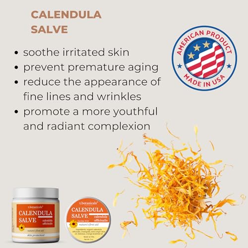 Calendula Salve, Skin Soothing Calendula Cream, Marigold Balm, Herbal Moisturizer for Dry Skin