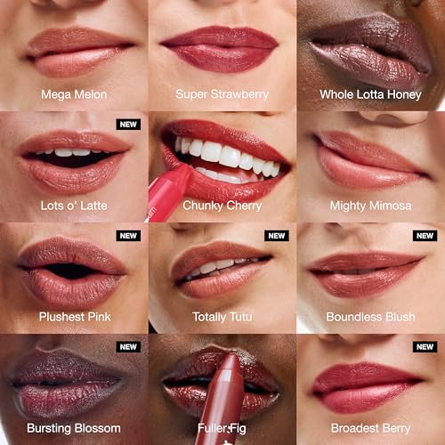 Clinique Chubby Stick Tinted Lip Balm Super Strawberry - New Packaging - Moisturizing Lip Color
