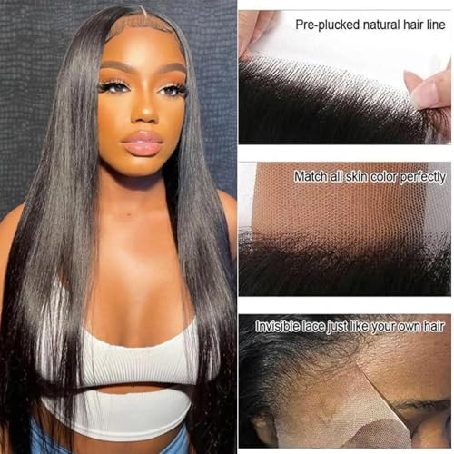 18 Inch Brazilian Straight Lace Closure Human Hair 13x4 HD Lace Frontal