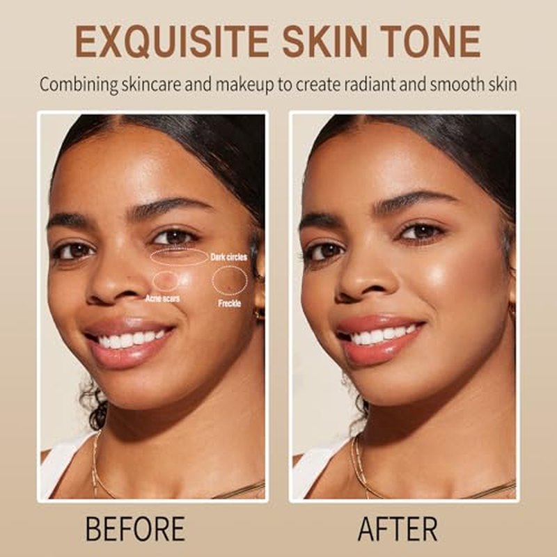 2 Pcs Beauty Balm Serum Boosted Skin Tint, Hydrating Concealer Stick, Lightweight Solid Tinted, Moisturizer Contour Stick Foundation for Women, Natural & Flawless Finish£¨#3£©