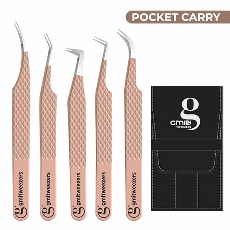 Fiber Tip Lash Tweezers For Eyelash Extension Tweezers Professional