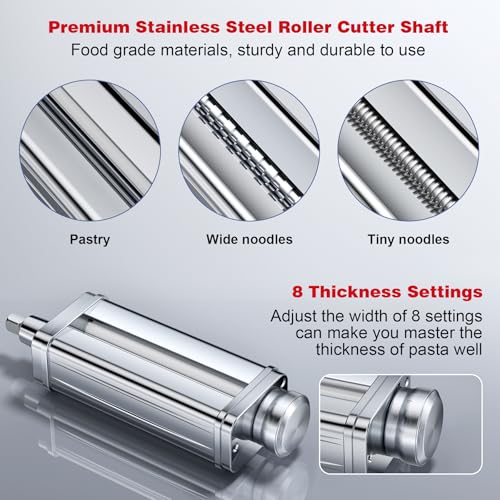 3-Piece Pasta Maker Attachments Set for All KitchenAid Stand Mixers