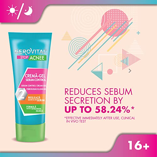 Sebum Control Face Cream-Gel for Oily Skin - Shine-Free, Matte Finish, 50ml