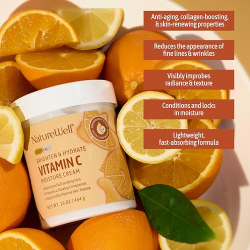 NATURE WELL Vitamin C Brightening Moisturizer Cream 2 Pack (10 Oz Each)