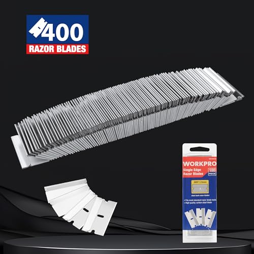 400 Pack Single Edge Razor Blades for Scraping & Cutting - High Carbon Steel