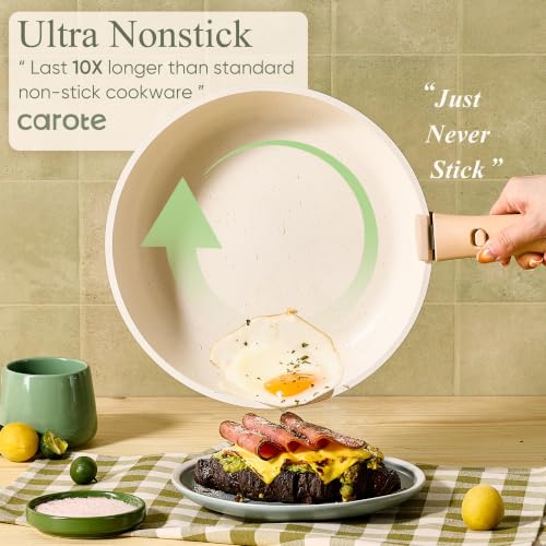 Sage Green 19-Piece Nonstick Pots and Pans Set with Detachable Handles