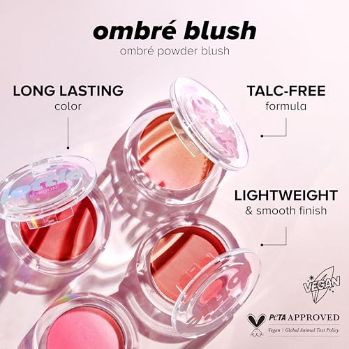 Lottie London Ombr? Blush in Haze, Lightweight & High Pigmented Powder Blusher for a Healthy Flush of Natural, Buildable Color