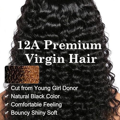 Romface Burmese Human Hair Bundles 14 Inch 3C4A Water Wave Spiral Curl Extensions for Black Women
