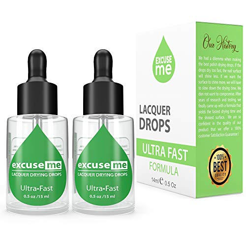 Karlash Excuse Me Nail Polish Drying Drops 0.5 oz Pack of 2 - Ultra Fast Drying