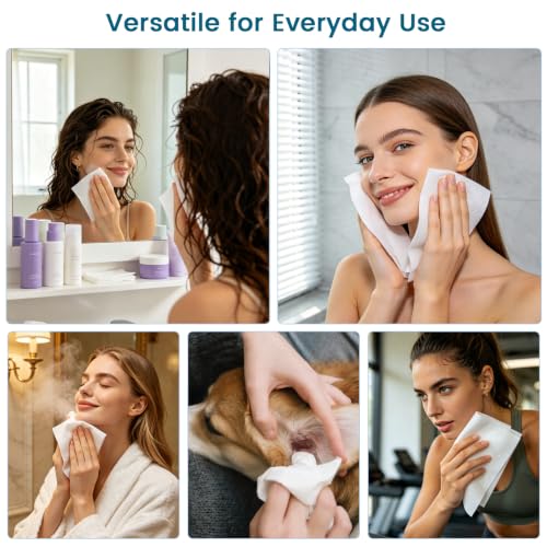 Disposable Face Towels for Hot Towel Warmer - Cream, 60PCS Refill Set