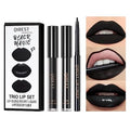MAEPEOR All In One Lip Kit 3 In 1 Smooth Lipliner Lipgloss and Lipstick Set with Matte Velvet Liquid Lipstick Hydrating Moisturizing Lip Gloss and Creamy Lip Liner (Kit 12, Black Magic)