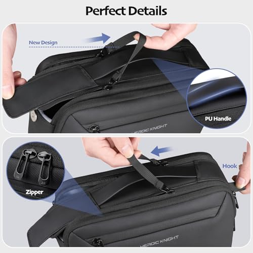 Men's Travel Toiletry Bag with 180° Flat Opening and Wet Pocket – 5L Dopp Kit Organizer