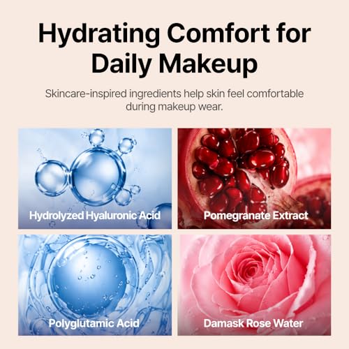 BEAUDIANI Mesh Glow Cushion Foundation #1 Light Natural Daily - Korean Dewy Makeup Compact with Puff