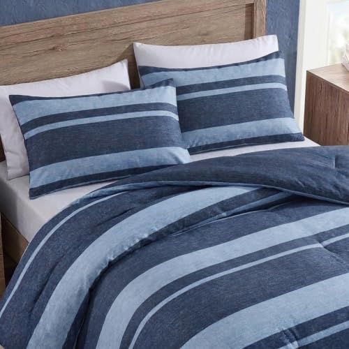 Twin XL Comforter Set with Matching Sham - Longpoint Blue Nautica Bedding