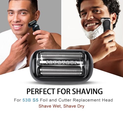 Black 53B Replacement Shaver Heads for Series 5 & 6 Razors 2-Pack