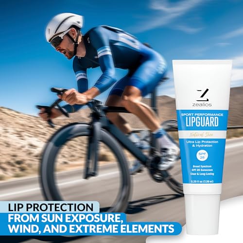 Zealios LipGuard Lip Balm 0.25 FL Oz Pack of 3 - SPF 28 UVA/UVB Protection - Hydrating Sunscreen Lip Balm for Dry and Cracked Lips - Paraben Free with Coconut & Jojoba Oils - Easy Lip Applicator