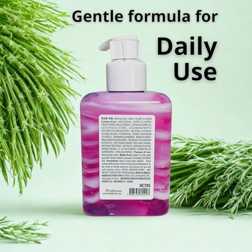 HOT FLOWERS Blow Girl Lickable Moisturizing Lotion ? Strawberry & Cream Flavored Body Moisturizer ? Softens & Hydrates Skin ? 320ml (10.82 fl oz)