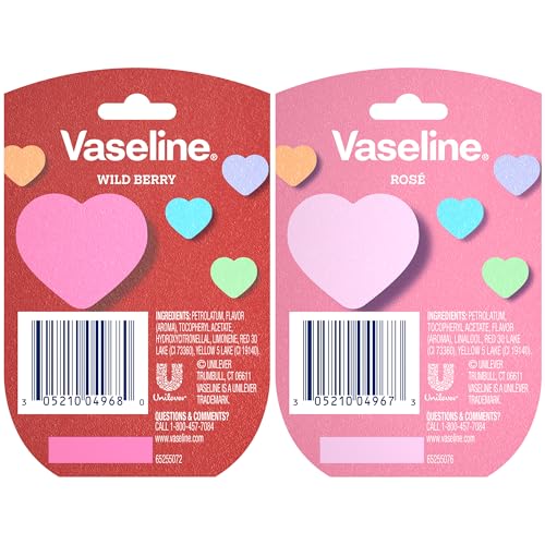 Lip Balm Set with Vitamin E - Wild Berry & Rosé Scented, Lightly Tinted, 2-Pack