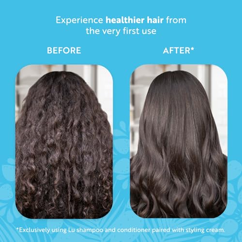 Anti Frizz Shampoo Conditioner & Styling Cream Set with Keratin & Murumuru Butter