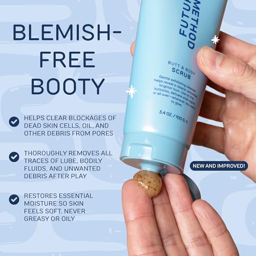 Future Method Body & Butt Scrub - Exfoliating Cleanser with Hyaluronic Acid & Jojoba Oil - Travel Size