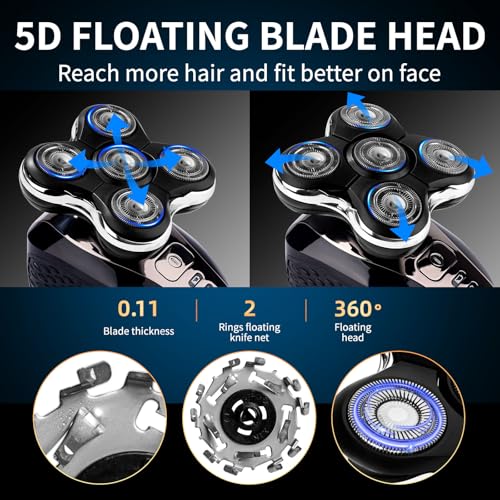 2 Pack Balder Pro Replacement Heads for Remington XR7000 XR1500 - 5 Dual‑Track Blades