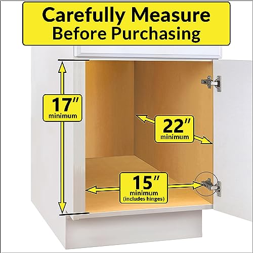 Pull Out Cabinet Organizer 2-Tier Slide Drawer 14W x 21D Kitchen Storage