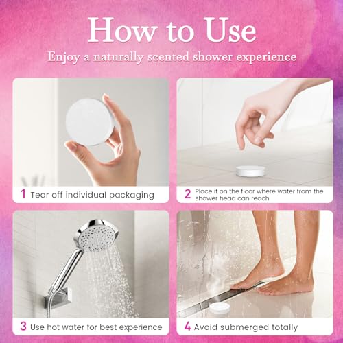40PCS Aromatherapy Shower Steamers Set - 10 Scents Natural Essential Oils - Relaxing Home Spa Gift - Variation of THIS listing