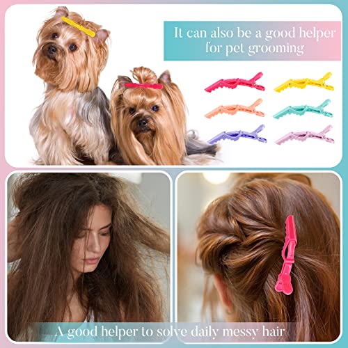 Alligator Hair Clips Set - 100 Colorful Sectioning Hairpins for Styling & Hairdressing
